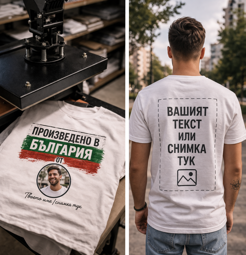 Персонализирана тениска със снимка или текст